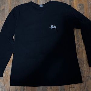 BASIC STUSSY LONG SLEEVE TEE BLACK